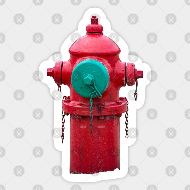 Red Traverse City Iron Works Smooth Hydrant Sticker by Enzwell